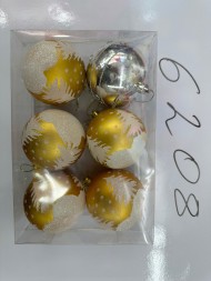 набор шаров 6 шт золото